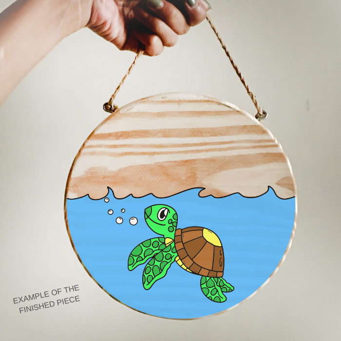 Paint by Numbers DIY Kit - Happy Turtle