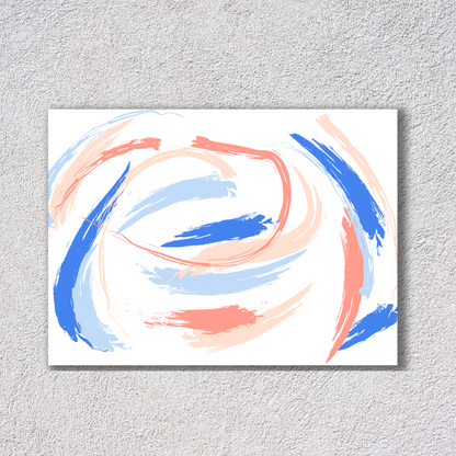 Strokes of Modern Colors Wall Art