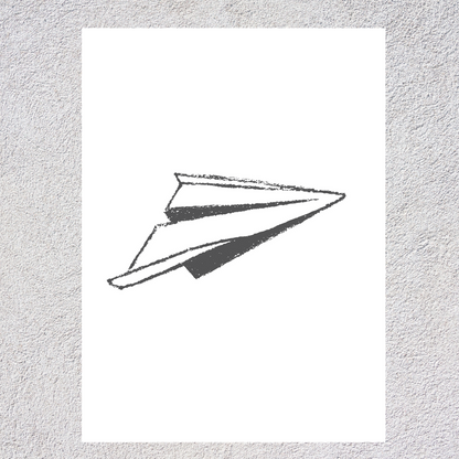 The Minimalist: Paper plane Wall Art