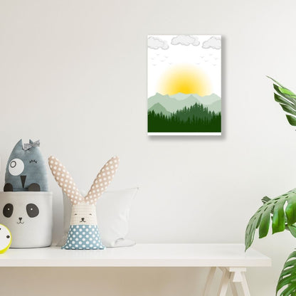 Sunset in the Mountains Wall Art