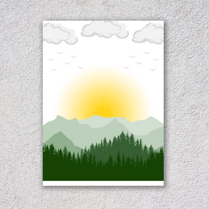 Sunset in the Mountains Wall Art